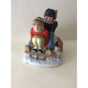 1991Dave Grossman Norman‎ Rockwell Inspired Figurine -Downhill Daring 504/17,000